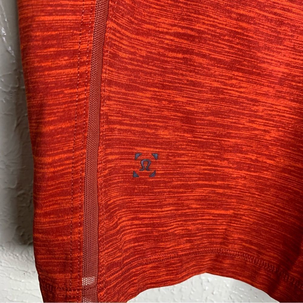 Lululemon pace breaker mens shorts Heather Allover Solar Orange Magma red - Picture 5 of 10
